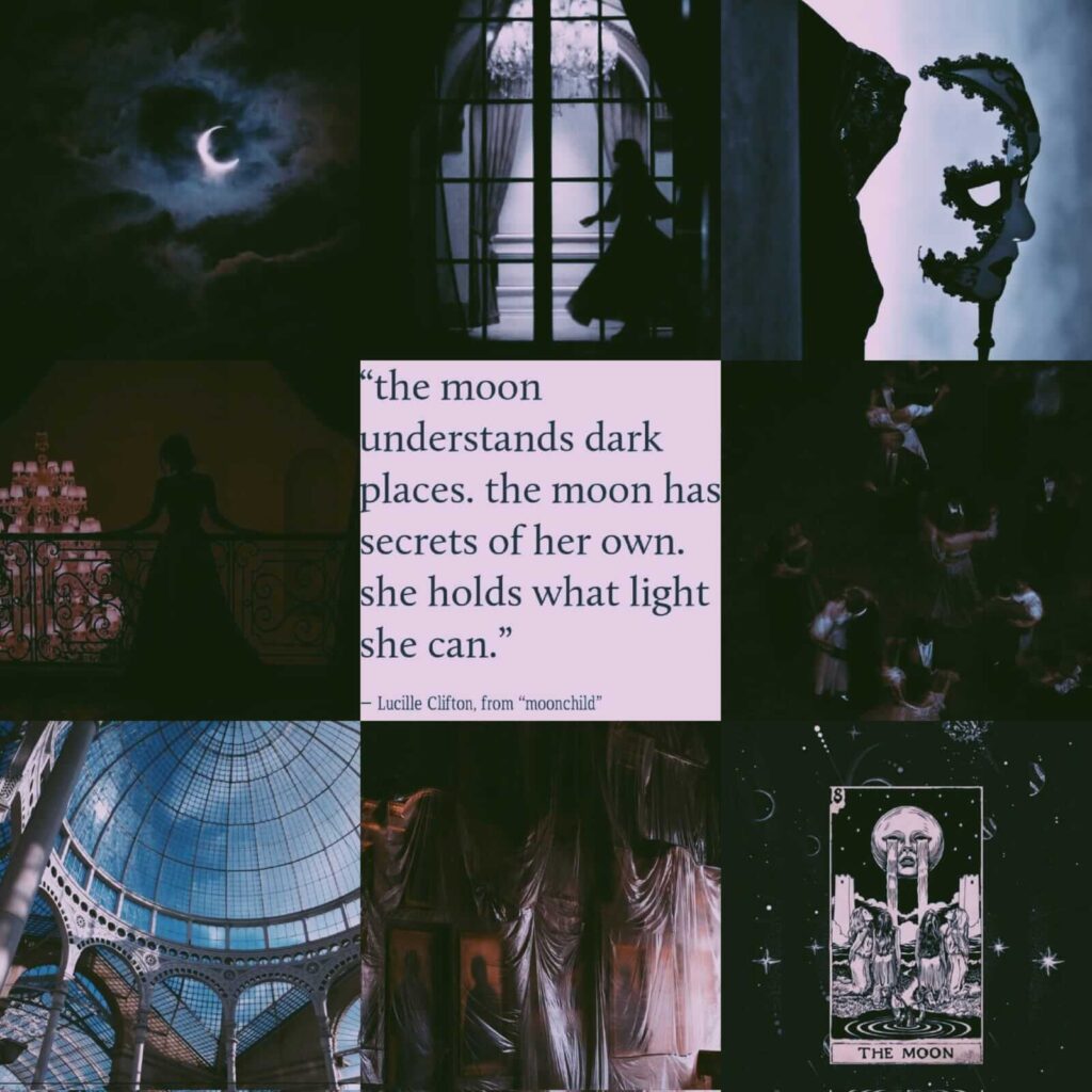 Collage of a moon aesthetic (book project)